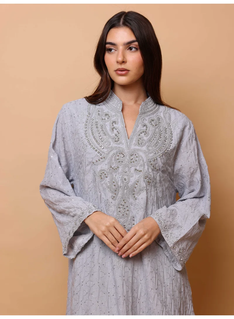 IKKXA Ikkxa Tharaa Jalabiya IK7003 Blue